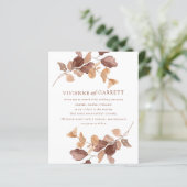 FAIRE-PART DE MARIAGE des feuilles d'automne minim (Debout devant)