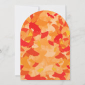 Faire-part de mariage des feuilles rouges orange (Dos)