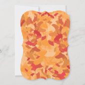 Faire-part de mariage des feuilles rouges orange (Dos)