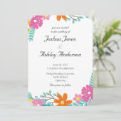 Faire-part de mariage des fleurs cardiaques (Debout devant)