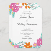 Faire-part de mariage des fleurs cardiaques (Devant / Derrière)