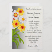 Faire-part de mariage des fleurs de jonquilles de  (Devant / Derrière)