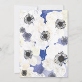 Faire-part de mariage des fleurs de paon et d'aném (Dos)