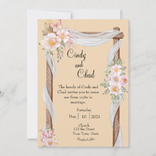 Faire-part de mariage des fleurs de printemps
