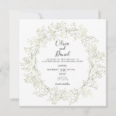 Faire-part de mariage des fleurs de souffle bébé (Devant)