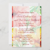 Faire-part de mariage des fleurs d'Hibiscus d'aqua (Devant)