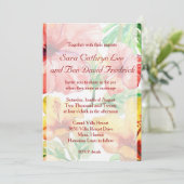 Faire-part de mariage des fleurs d'Hibiscus d'aqua (Debout devant)