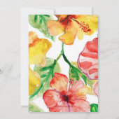 Faire-part de mariage des fleurs d'Hibiscus d'aqua (Dos)
