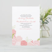 Faire-part de mariage des fleurs du printemps (Debout devant)