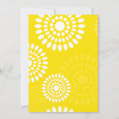 Faire-part de mariage des fleurs jaunes d'été (Dos)