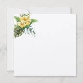 Faire-part de mariage des fleurs tropicales (Dos)