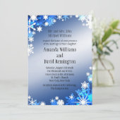 Faire-part de mariage des flocons de neige (Debout devant)
