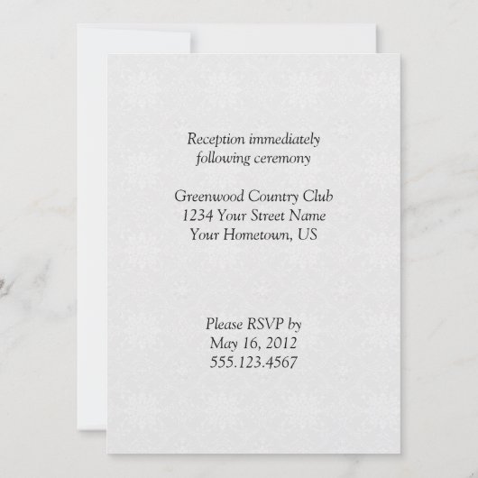 Faire-part de mariage des Inséparables en fleurs d (Dos)