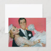 Faire-part de mariage des jeunes mariés Vintage (Devant / Derrière)