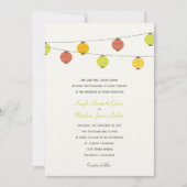 Faire-part de mariage des lanternes accrochées (Devant)