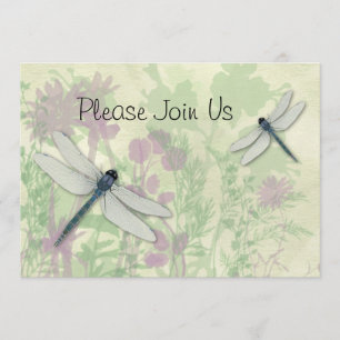 Faire-part de mariage des libellules bleus