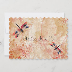 Faire-part de mariage des libellules d'aquarelle r