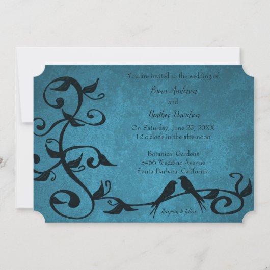 Faire-part de mariage des Loisirs Bleus (Devant)