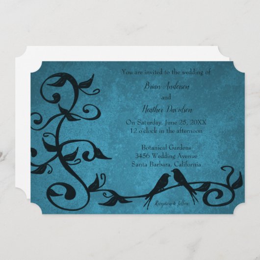 Faire-part de mariage des Loisirs Bleus (Devant / Derrière)