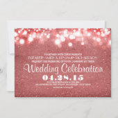 faire-part de mariage des lumières de chaîne de pa (Devant)