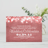 faire-part de mariage des lumières de chaîne de pa (Debout devant)