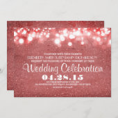 faire-part de mariage des lumières de chaîne de pa (Devant / Derrière)