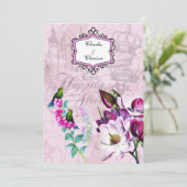 Faire-part de mariage des magnolias 5x7 de (Debout devant)