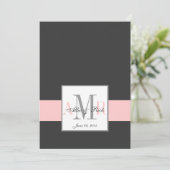 Faire-part de mariage des monogrammes de charbon r (Debout devant)