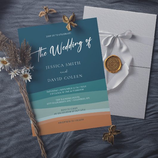 Faire-part de mariage des noeuds nautiques et des