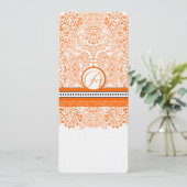 Faire-part de mariage des oiseaux d'amour orange (Debout devant)