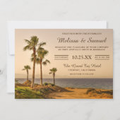 Faire-part de mariage des palmiers tropicaux (Devant)