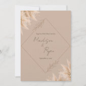 Faire-part de mariage des Pampas qui murmurent (Devant)