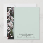 faire-part de mariage des parents de la mariée (Dos)