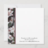 faire-part de mariage des parents de la mariée (Dos)