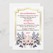 Faire-part de mariage des parents de l'épouse (Devant / Derrière)