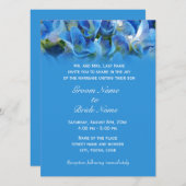 faire-part de mariage des parents du marié, bleu (Devant / Derrière)