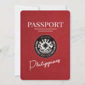 Faire-part de mariage des passeports des Philippin (Dos)