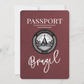 Faire-part de mariage des passeports du Brésil de (Dos)