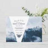 Faire-part de mariage des pins d'hiver (Debout devant)