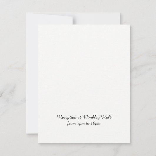 Faire-part de mariage des points de bordure noirs (Dos)