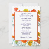 Faire-part de mariage des Poppies de Pavot Rouge O (Devant)