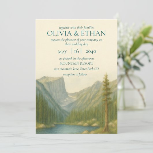 Faire-part de mariage des Rocheuses (Debout devant)