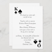 Faire-part de mariage des Rois et Reines (pique) (Devant / Derrière)