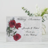 Faire-part de mariage des Roses rouges (Debout devant)