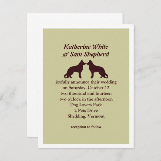 Faire-part de mariage des silhouettes berlinoises (Devant / Derrière)