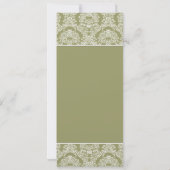 Faire-part de mariage des torrents de Damas de cha (Dos)