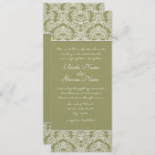 Faire-part de mariage des torrents de Damas de cha (Devant / Derrière)