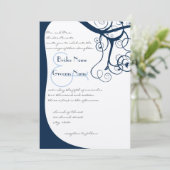 Faire-part de mariage des tourbillons d'arbre de m (Debout devant)