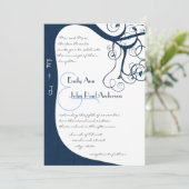 Faire-part de mariage des tourbillons d'arbre de m (Debout devant)