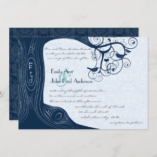 Faire-part de mariage des tourbillons d'arbre de m